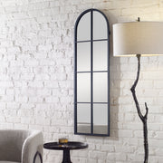 09772 Amiel Black Arch Window Mirror
