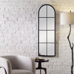 Uttermost 09772 Amiel Black Arch Window Mirror
