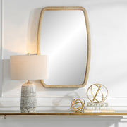 farmhouse boho round mirror 23.75W x 36.25H,
