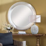 08168 Mariner White Round Mirror