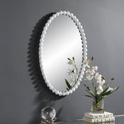 Uttermost 09874 Serna White Oval Mirror