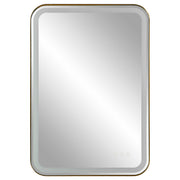 Uttermost 09862 Crofton Lighted Brass Vanity Mirror