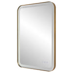 Uttermost 09862 Crofton Lighted Brass Vanity Mirror