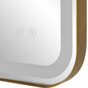 Uttermost 09862 Crofton Lighted Brass Vanity Mirror