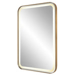 Uttermost 09862 Crofton Lighted Brass Vanity Mirror