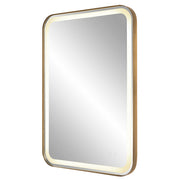 Uttermost 09862 Crofton Lighted Brass Vanity Mirror