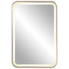 Uttermost 09862 Crofton Lighted Brass Vanity Mirror