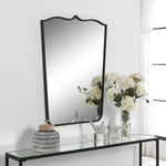 Black Curved Frame Mirror – Uttermost Tiara for Modern Interiors