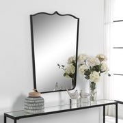 Black Curved Frame Mirror – Uttermost Tiara for Modern Interiors