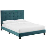 Modway Melanie Queen Tufted Button Upholstered Performance Velvet Platform Bed