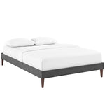 Modway Tessie King Fabric Bed Frame with Squared Tapered Legs