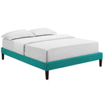 Modway Tessie King Fabric Bed Frame with Squared Tapered Legs