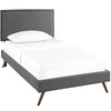 Modway Amaris Twin Fabric Platform Bed with Round Splayed Legs