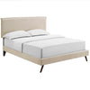 Modway Amaris Queen Fabric Platform Bed with Round Splayed Legs