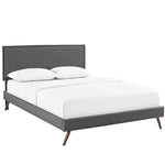 Modway Amaris Queen Fabric Platform Bed with Round Splayed Legs