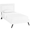 Modway Virginia Twin Vinyl Platform Bed with Round Splayed Legs