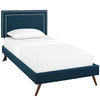 Modway Virginia Twin Fabric Platform Bed with Round Splayed Legs