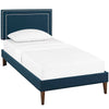 Modway Virginia Twin Fabric Platform Bed with Squared Tapered Legs