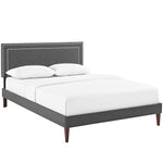 Modway Virginia Queen Fabric Platform Bed with Squared Tapered Legs