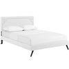 Modway Ruthie Full Vinyl Platform Bed with Round Splayed Legs