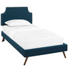 Modway Corene Twin Fabric Platform Bed with Round Splayed Legs