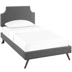 Modway Corene Twin Fabric Platform Bed with Round Splayed Legs