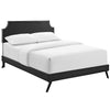 Modway Corene Full Vinyl Platform Bed with Round Splayed Legs