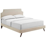 Modway Corene Queen Fabric Platform Bed with Round Splayed Legs