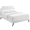 Modway Corene King Vinyl Platform Bed with Round Splayed Legs