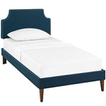 Modway Corene Twin Fabric Platform Bed with Squared Tapered Legs