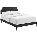 Modway Corene Full Vinyl Platform Bed with Squared Tapered Legs