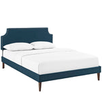 Modway Corene Full Fabric Platform Bed with Squared Tapered Legs