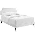 Modway Corene Queen Vinyl Platform Bed with Squared Tapered Legs