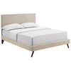 Modway Macie King Fabric Platform Bed with Round Splayed Legs