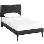 Modway Macie Twin Vinyl Platform Bed with Squared Tapered Legs