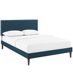 Modway Macie Full Fabric Platform Bed with Squared Tapered Legs