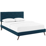 Modway Tarah Queen Fabric Platform Bed with Round Splayed Legs