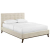 Modway McKenzie Queen Biscuit Tufted Upholstered Fabric Platform Bed