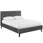 Modway McKenzie Queen Biscuit Tufted Performance Velvet Platform Bed