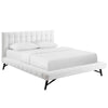 Modway Julia Queen Biscuit Tufted Performance Velvet Platform Bed