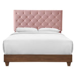 Modway Rhiannon Diamond Tufted Upholstered Performance Velvet Queen Bed
