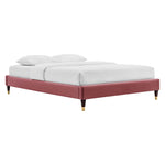 Modway Harlow Queen Performance Velvet Platform Bed Frame