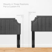 Modway MOD-6347 Alyona Channel Tufted Velvet Full/Queen Headboard