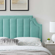 Modway MOD-6347 Alyona Channel Tufted Velvet Full/Queen Headboard