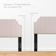 Modway MOD-6347 Alyona Channel Tufted Velvet Full/Queen Headboard