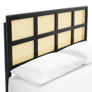 Modway MOD-6369 Sidney Cane and Wood Queen Platform Bed With Angular Legs