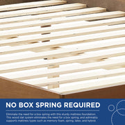 Modway MOD-6374 Sidney Cane and Wood Full Platform Bed With Splayed Legs