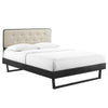 Modway Bridgette Queen Wood Platform Bed With Angular Frame