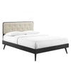 Modway Bridgette Queen Wood Platform Bed With Splayed Legs