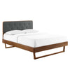 Modway Bridgette King Wood Platform Bed With Angular Frame